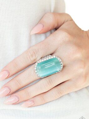 Paparazzi Jewelry Accessories - Thank Your LUXE-y Stars - Blue Ring - Vintage